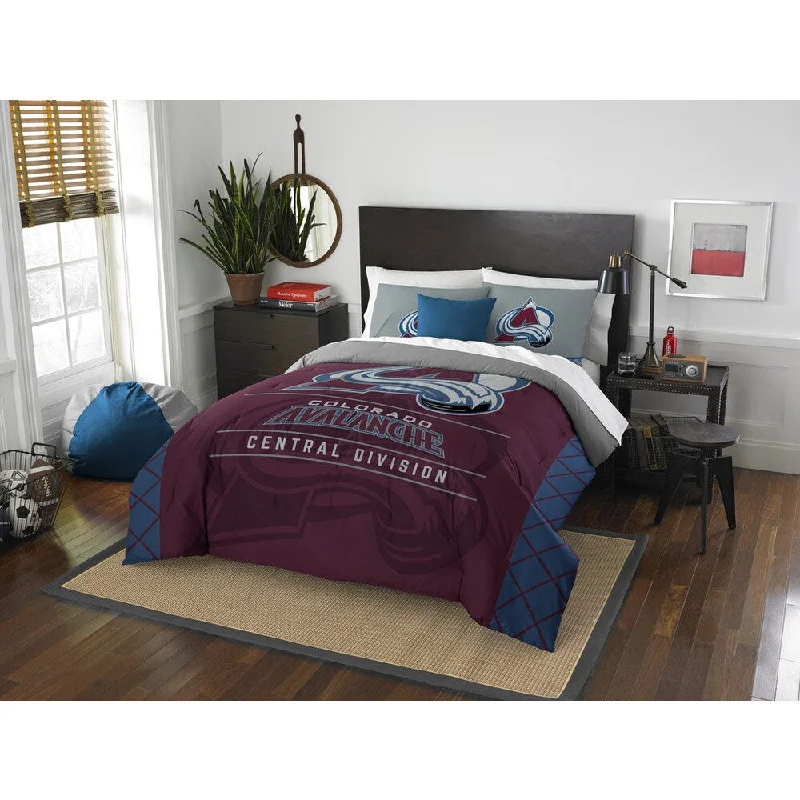 The Northwest Company NHL Colorado Avalanche Draft Blue/Red Full/Queen 3-piece Comforter Set