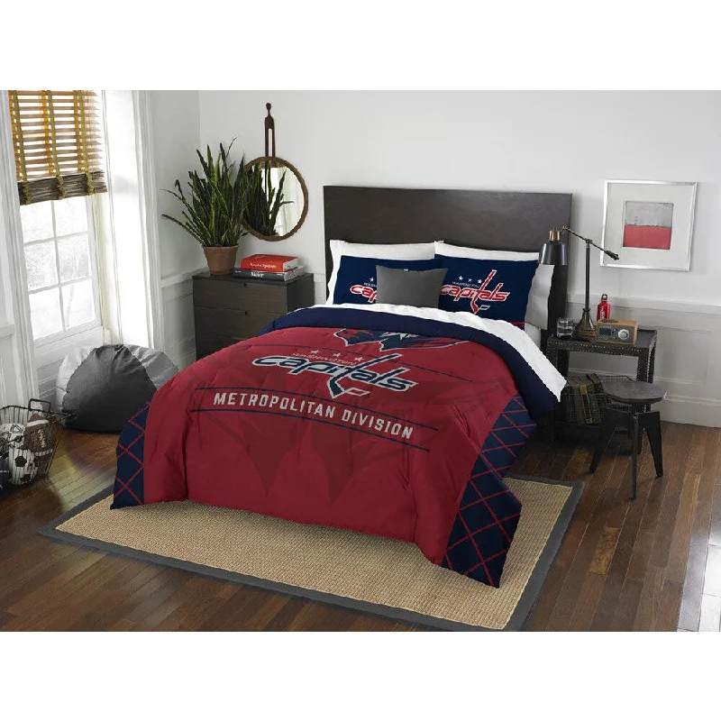 The Northwest Company NHL Washington Capitals Draft Full/Queen 3-piece Comforter Set