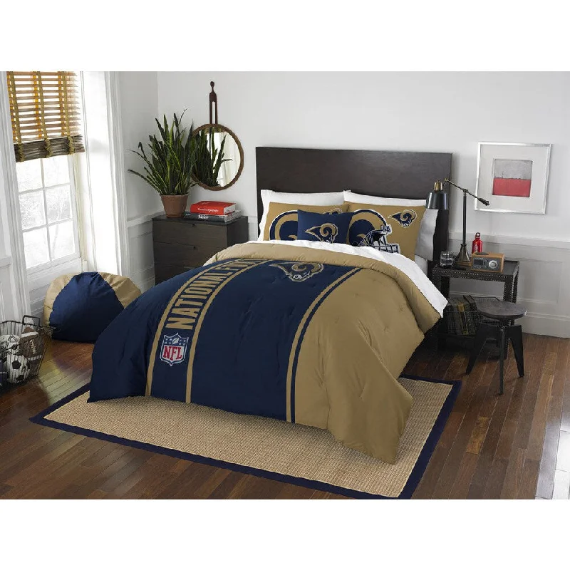 The Northwest Company Official NFL Los Angeles Rams Full Applique 3-piece Comforter Set