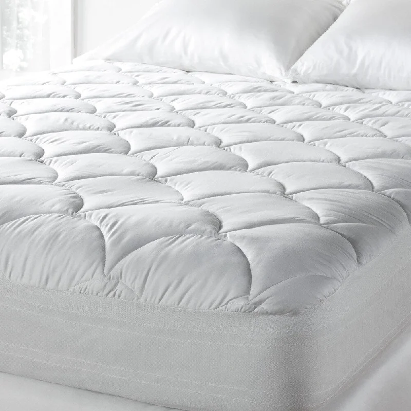 Tommy Bahama 300 Thread Count Cotton Sateen Easy Care Mattress Pad - White