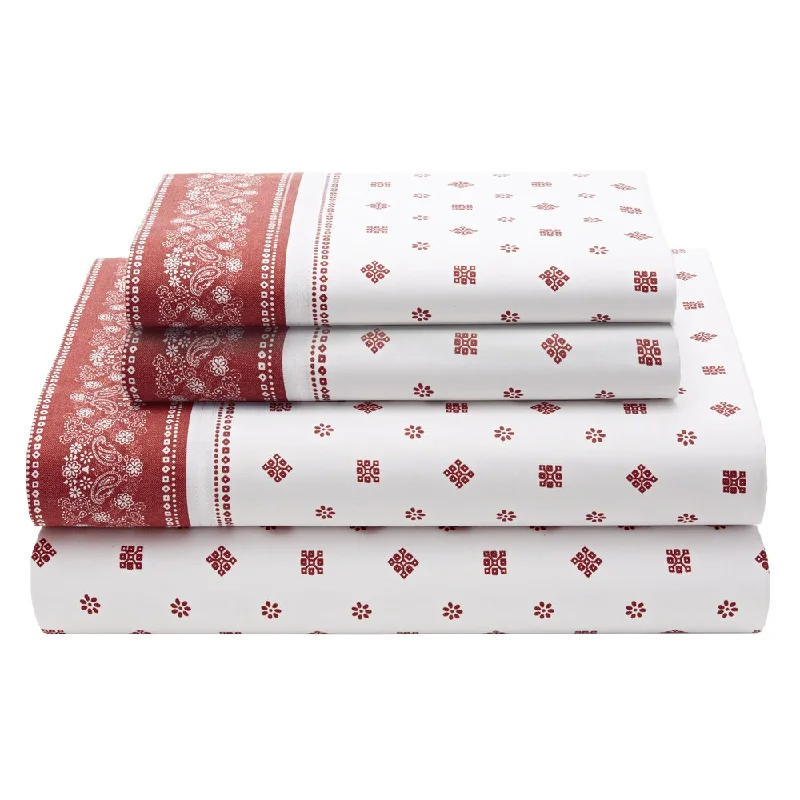 Tommy Hilfiger Bandana Scarf Cotton Rich Sheet Set