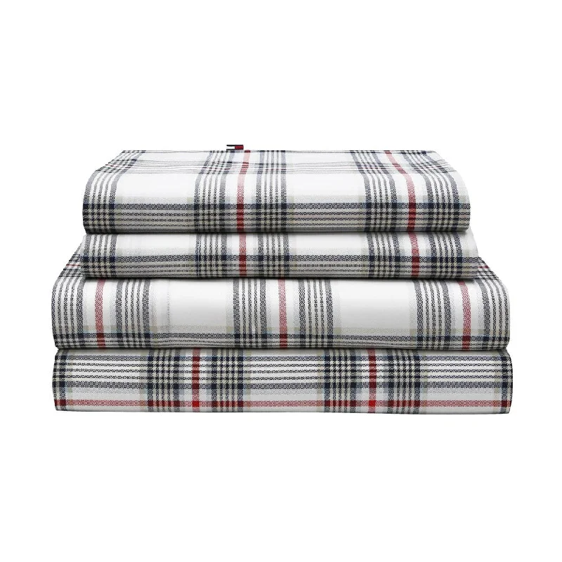 Tommy Hilfiger Evening Plaid Cotton Rich Sheet Set