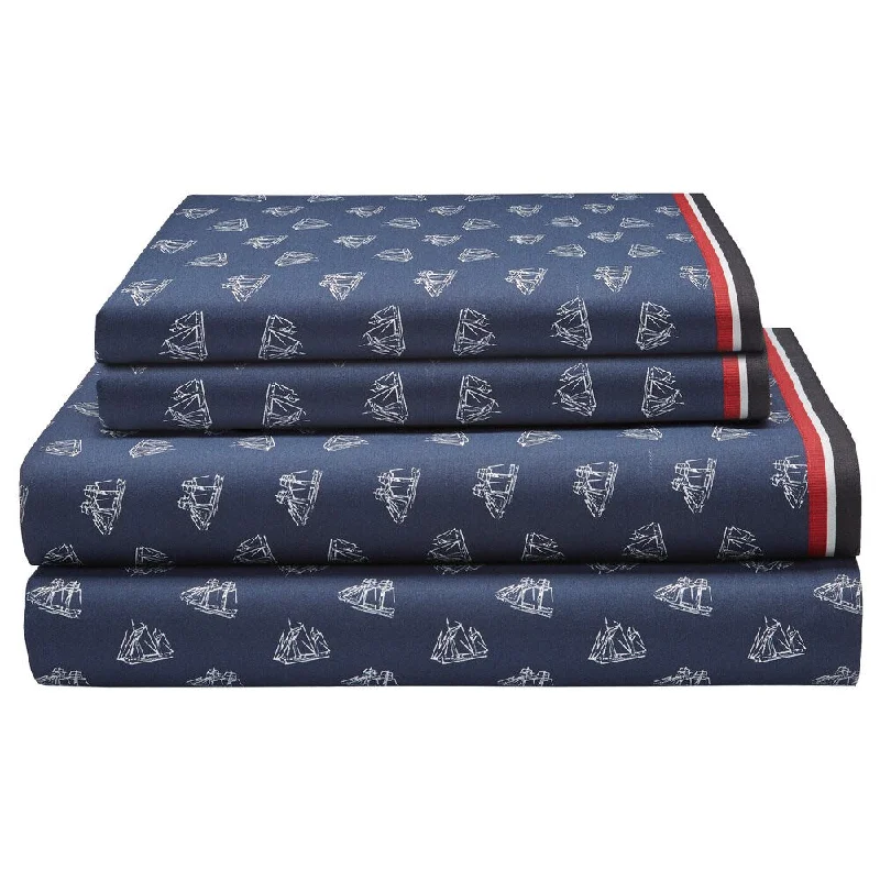 Tommy Hilfiger Navy Falmouth Sheet Set