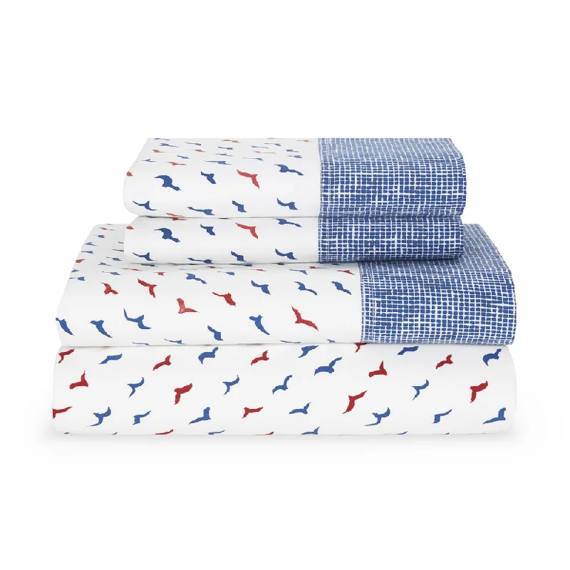 Tommy Hilfiger Seagulls Cotton Rich Sheet Set - Multi