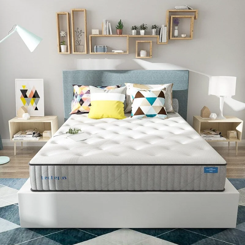 Twin Size Mattress 10 Inch Euro Top Hybrid Mattress, Gel Memory Foam for Cool Sleep and Balance Support