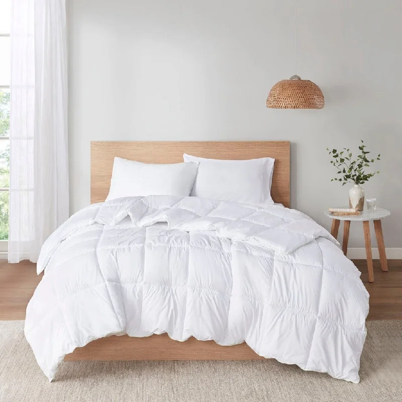 White Down Alternative Comforter, Box Stitched Anti-Microbial All-Season Comforter - Twin/Full/Queen